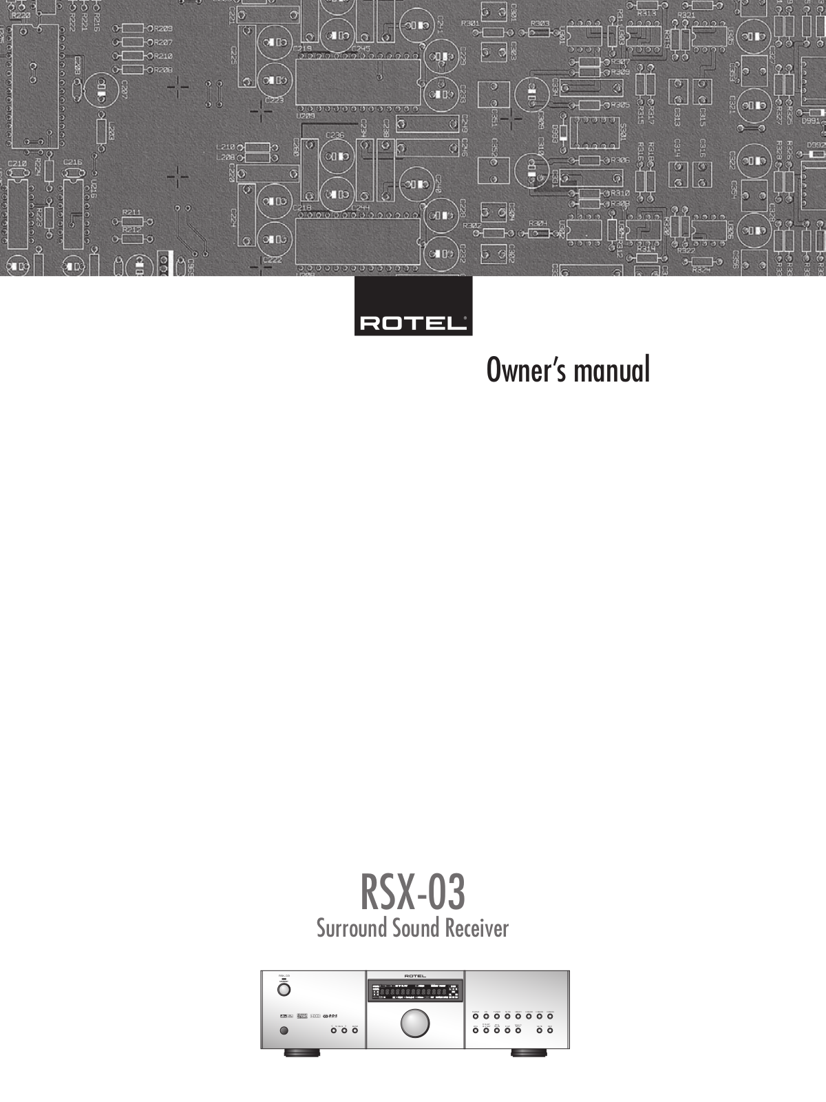 Rotel RSX-03 User Manual