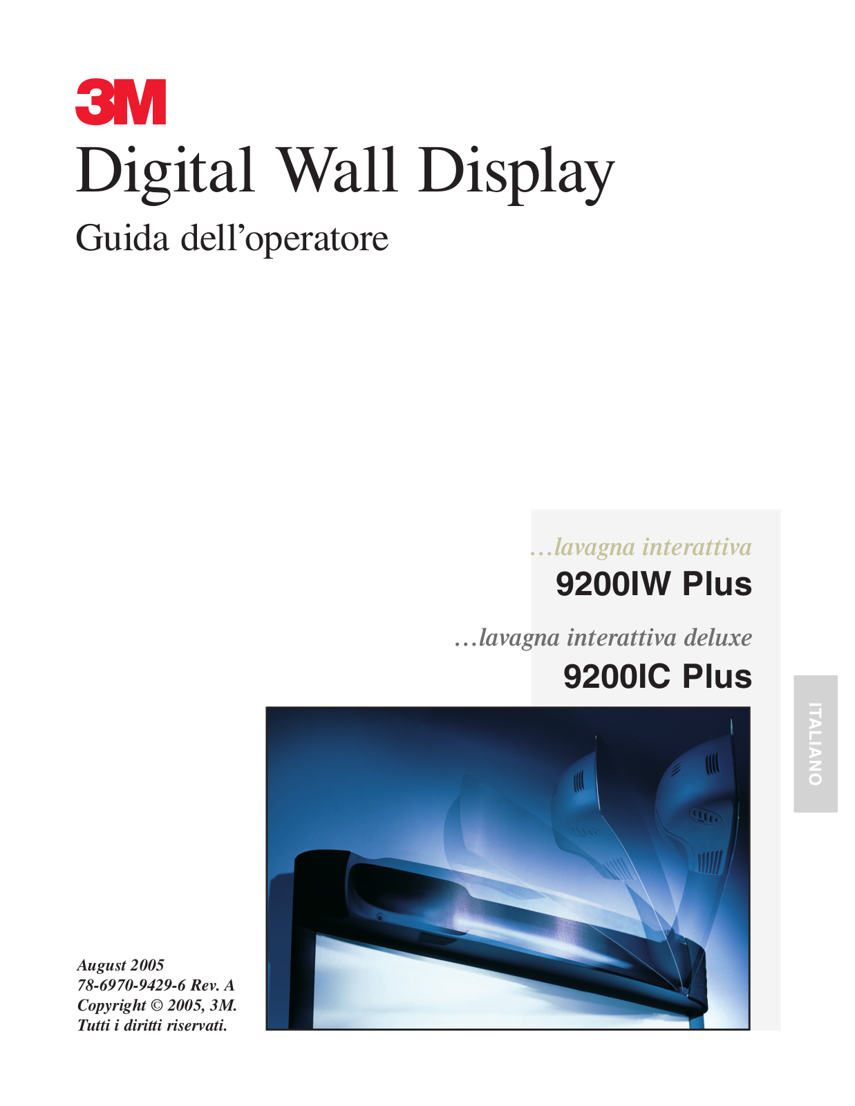 3M 9200IW Plus, 9200IC Plus Operator Guide