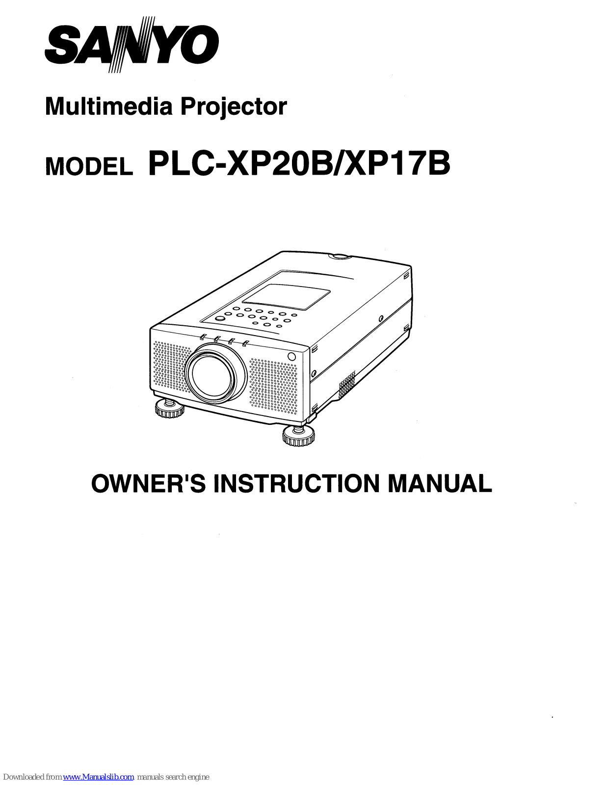 Sanyo PLC-XP20B,PLC-XP17B Owner's Instruction Manual