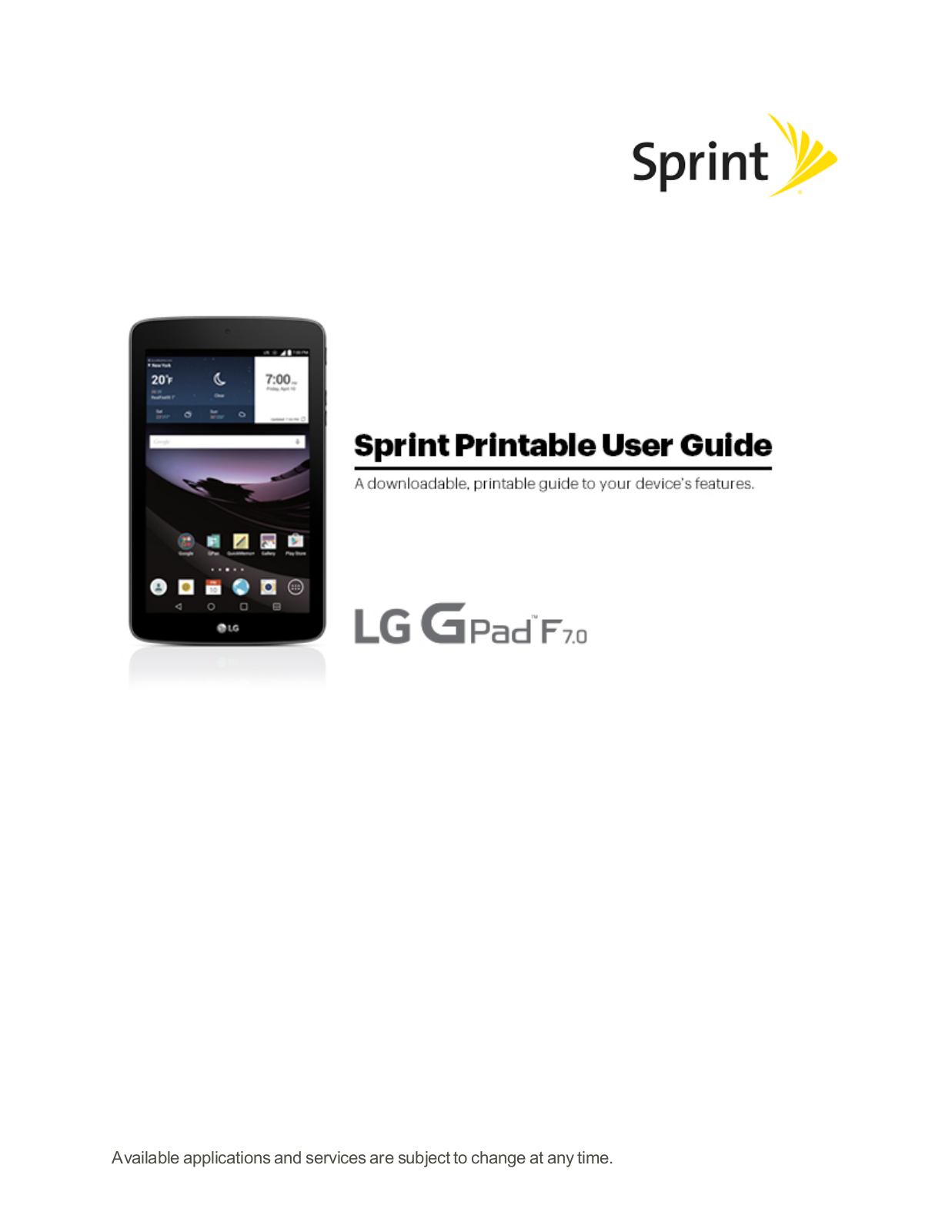 LG G PAD F 7.0 User Manual