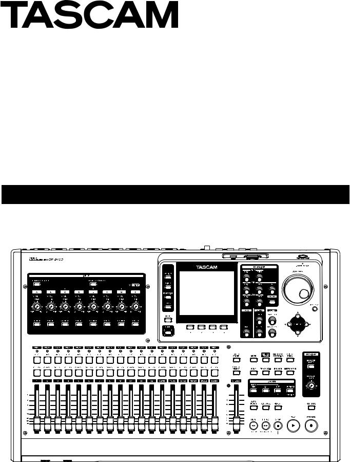Tascam DP-24SD Users Manual