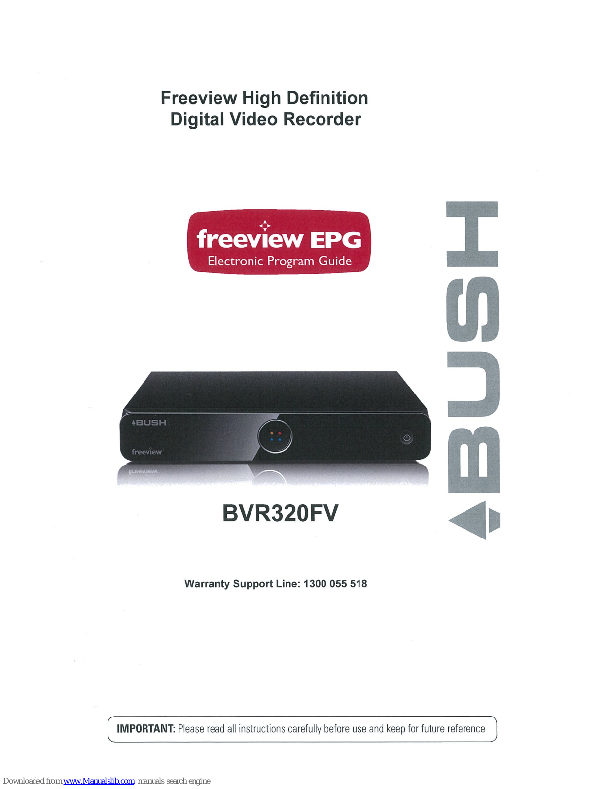 Bush Freeview BVR320FV User Manual