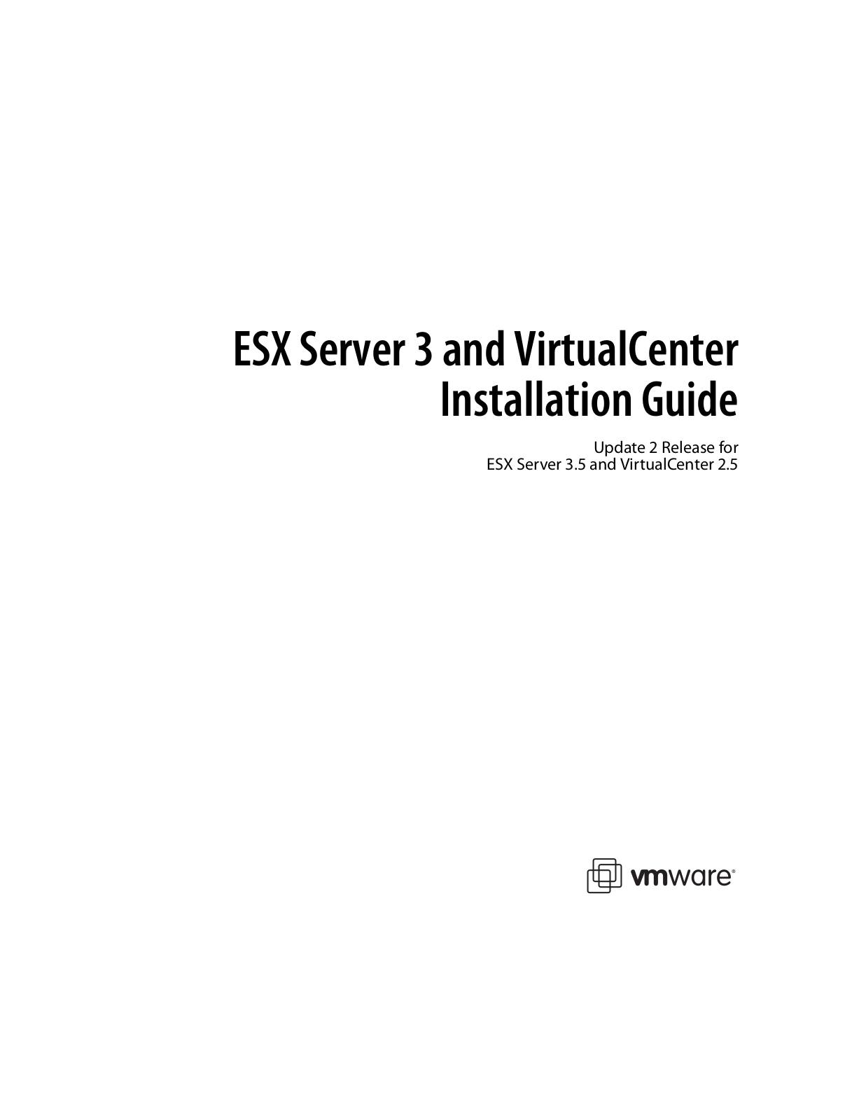 VMware VMware Server ESX User Manual