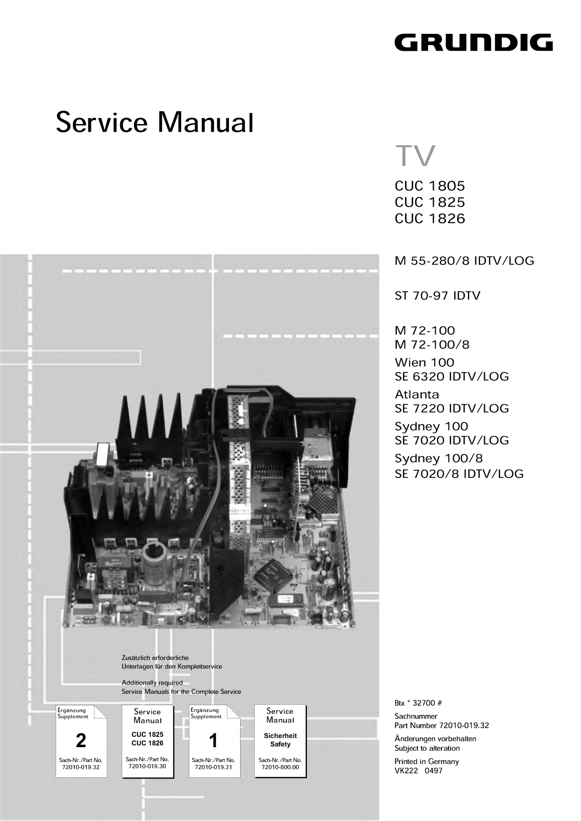 Grundig CUC1905, CUC1925, CUC1926 Service Manual