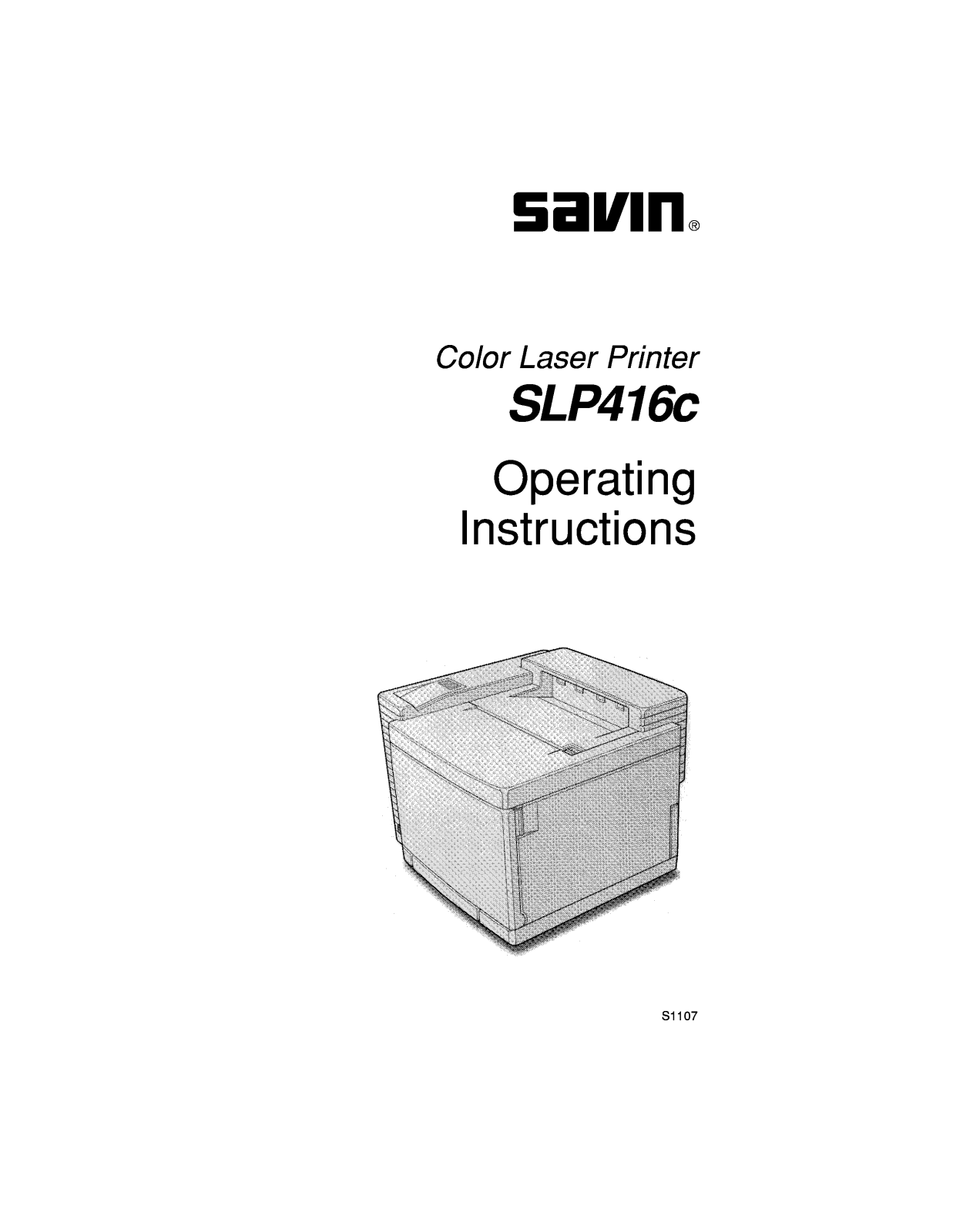 Savin SLP416C User Manual