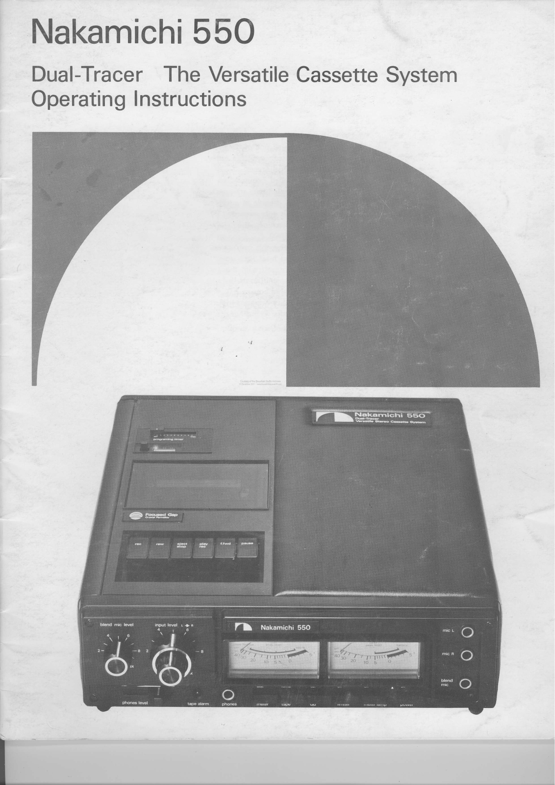 Nakamichi 550 Owners manual