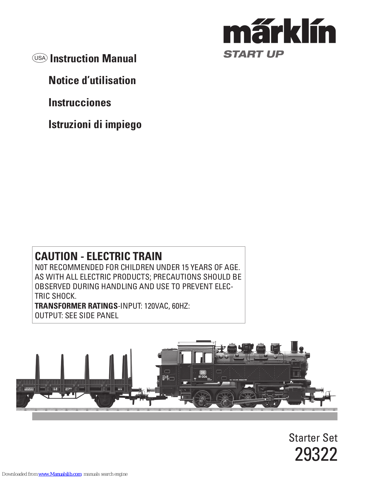 marklin 29322 Instruction Manual