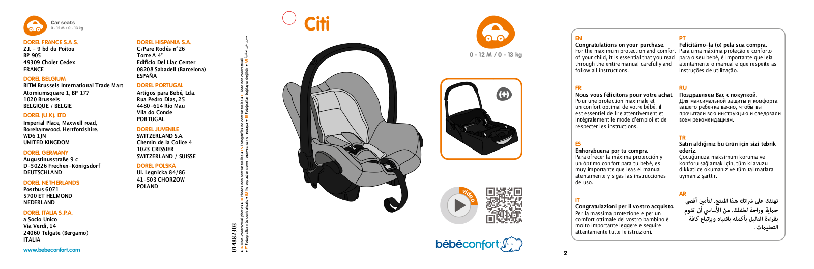 Bebeconfort CITI User Manual