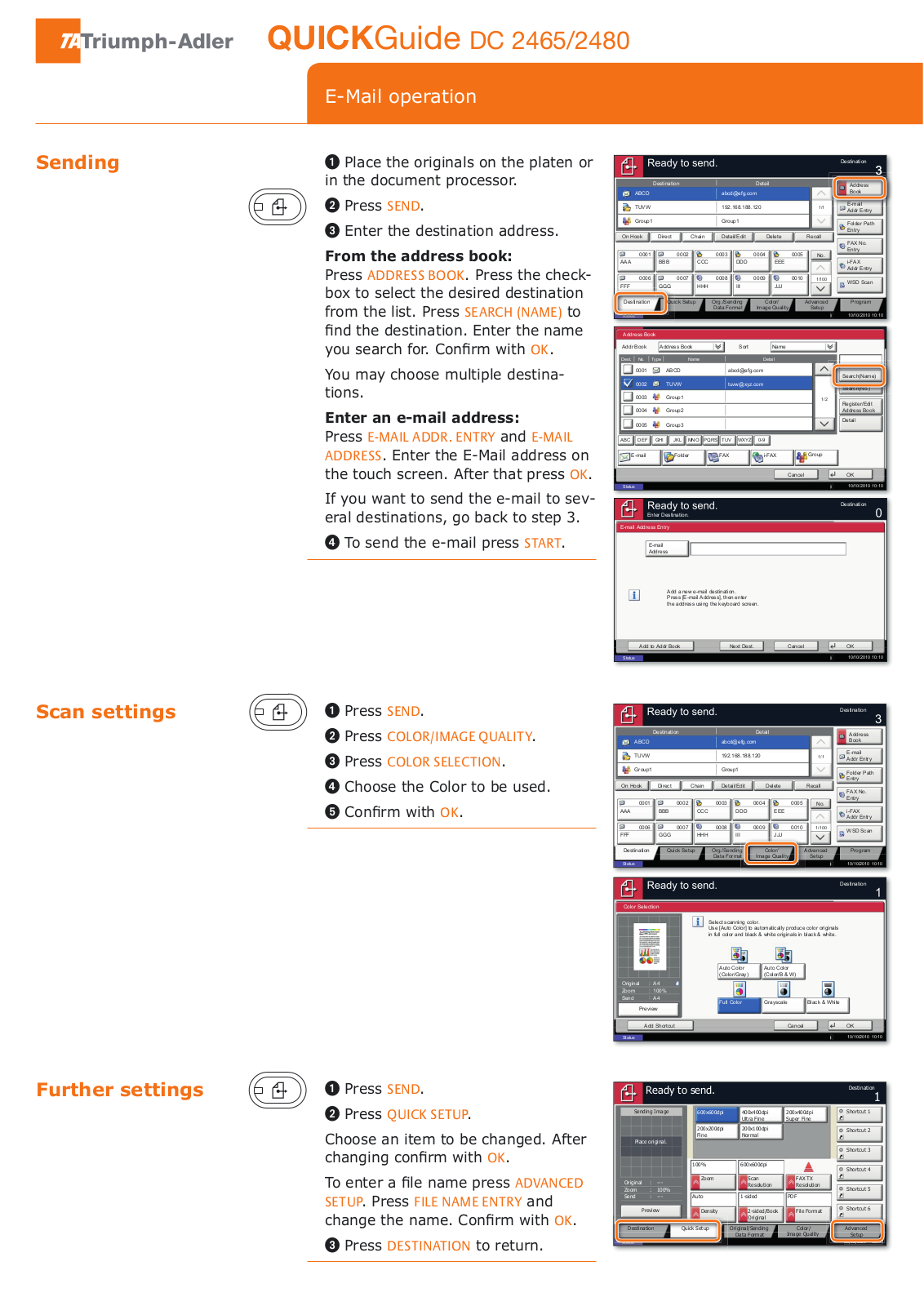 TA Triumph-Adler DC 2465 User Manual