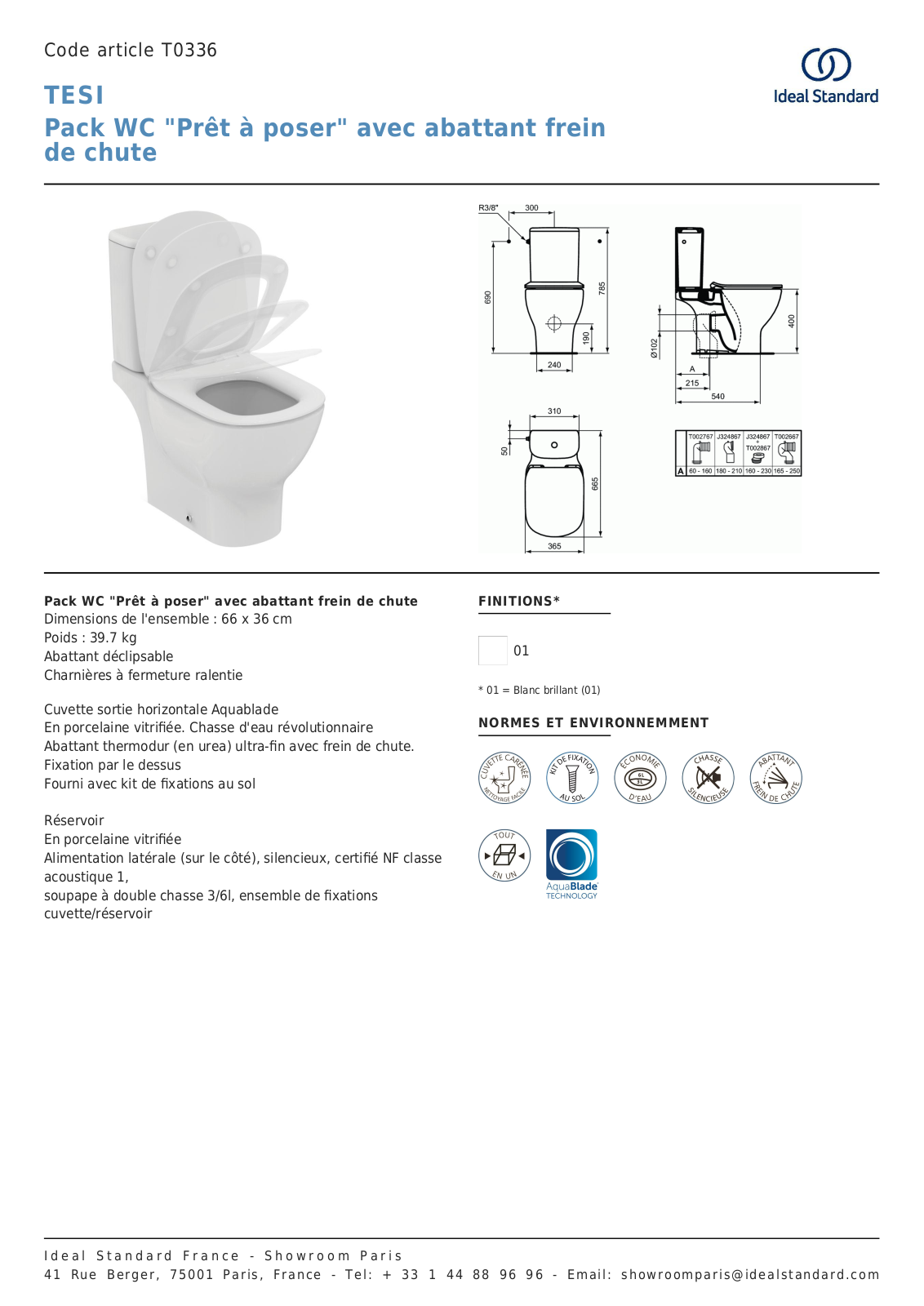 Ideal Standard TESI Specification - ManualMachine.com