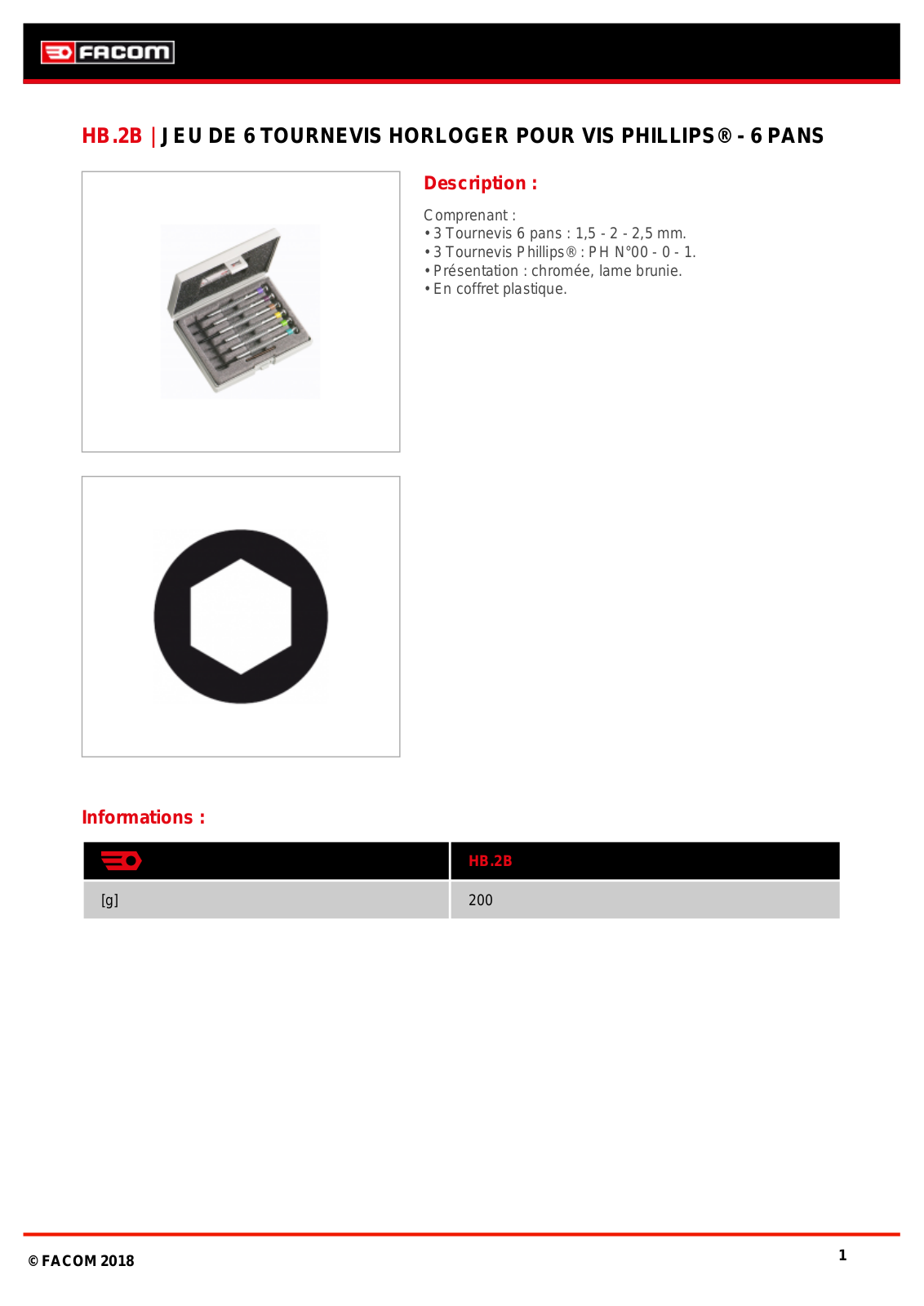 Facom HB.2B Specification - ManualMachine.com