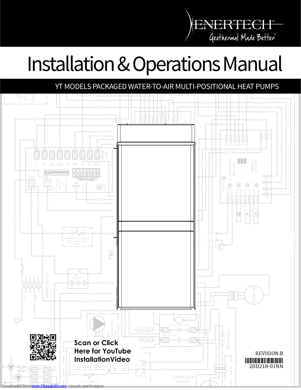 Enertech YT024, YT048, YT060, YT036, YT072 Installation & Operation Manual - ManualMachine.com