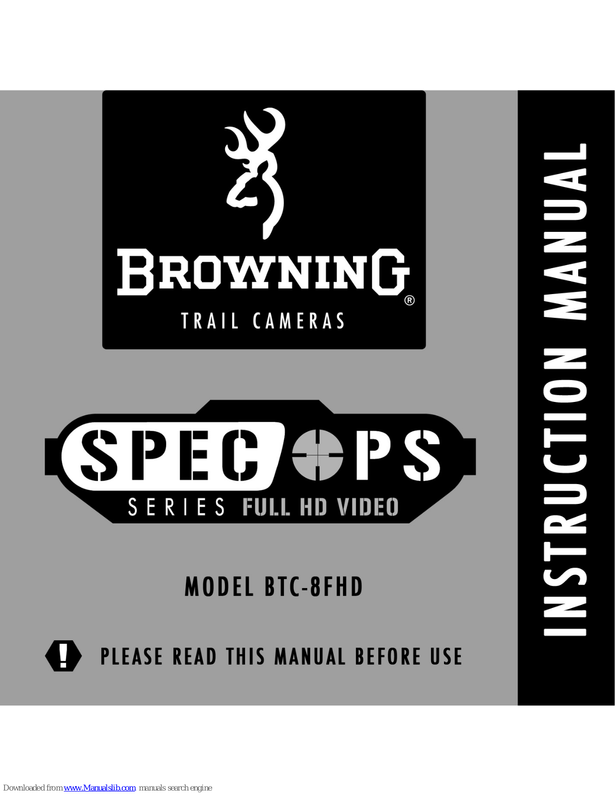 Browning Specops Series BTC-8FHD Instruction Manual