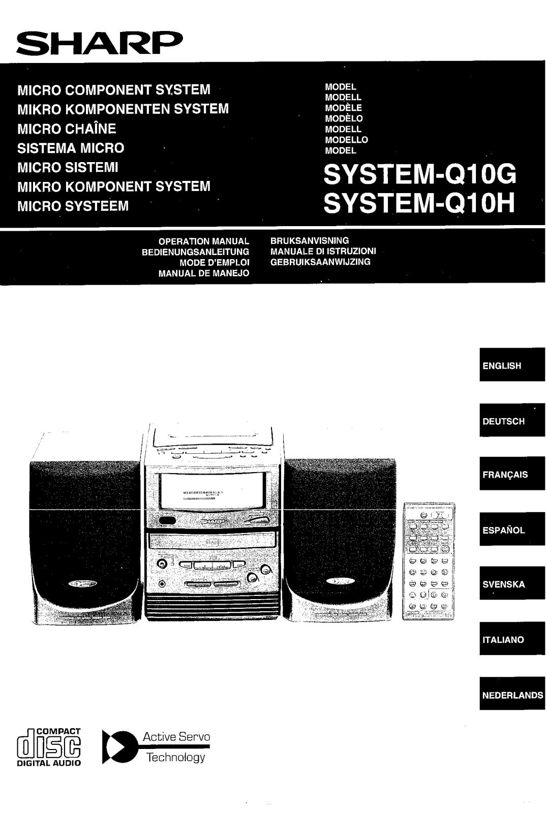 Sharp SYSTEM-Q10G, SYSTEM-Q10H User Manual