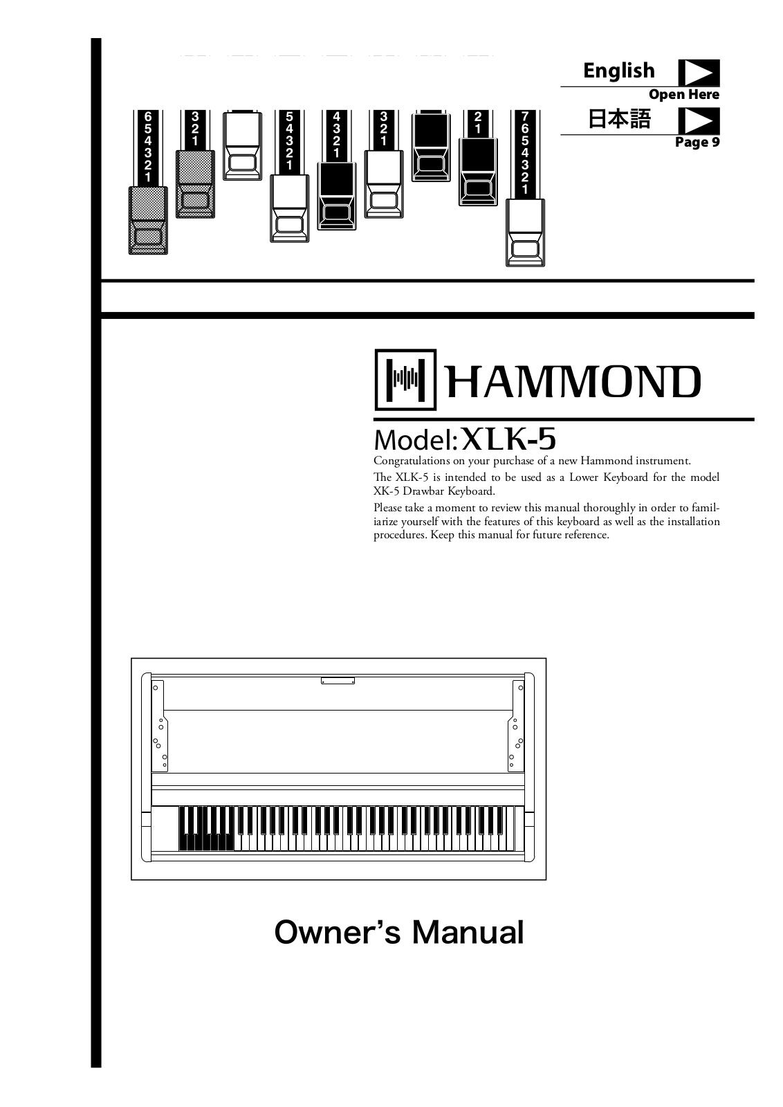 Hammond XLK5 User manual