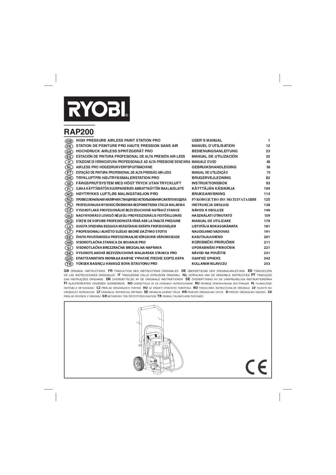 RYOBI RAP200 User Manual