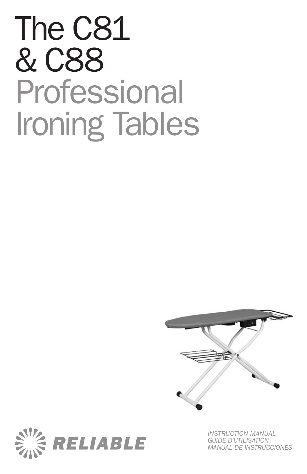 Reliable Corporation RCN1007 Ironing Board Instruction Sheet