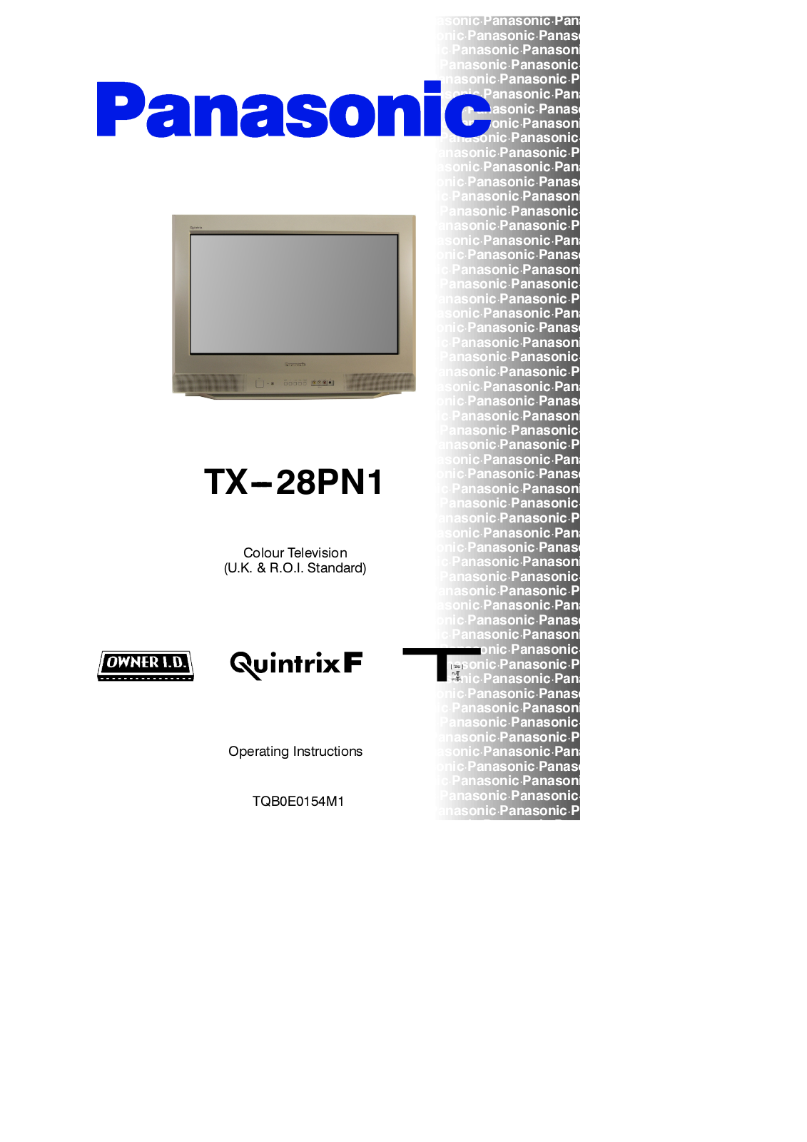 Panasonic TX-28PN1 User Manual
