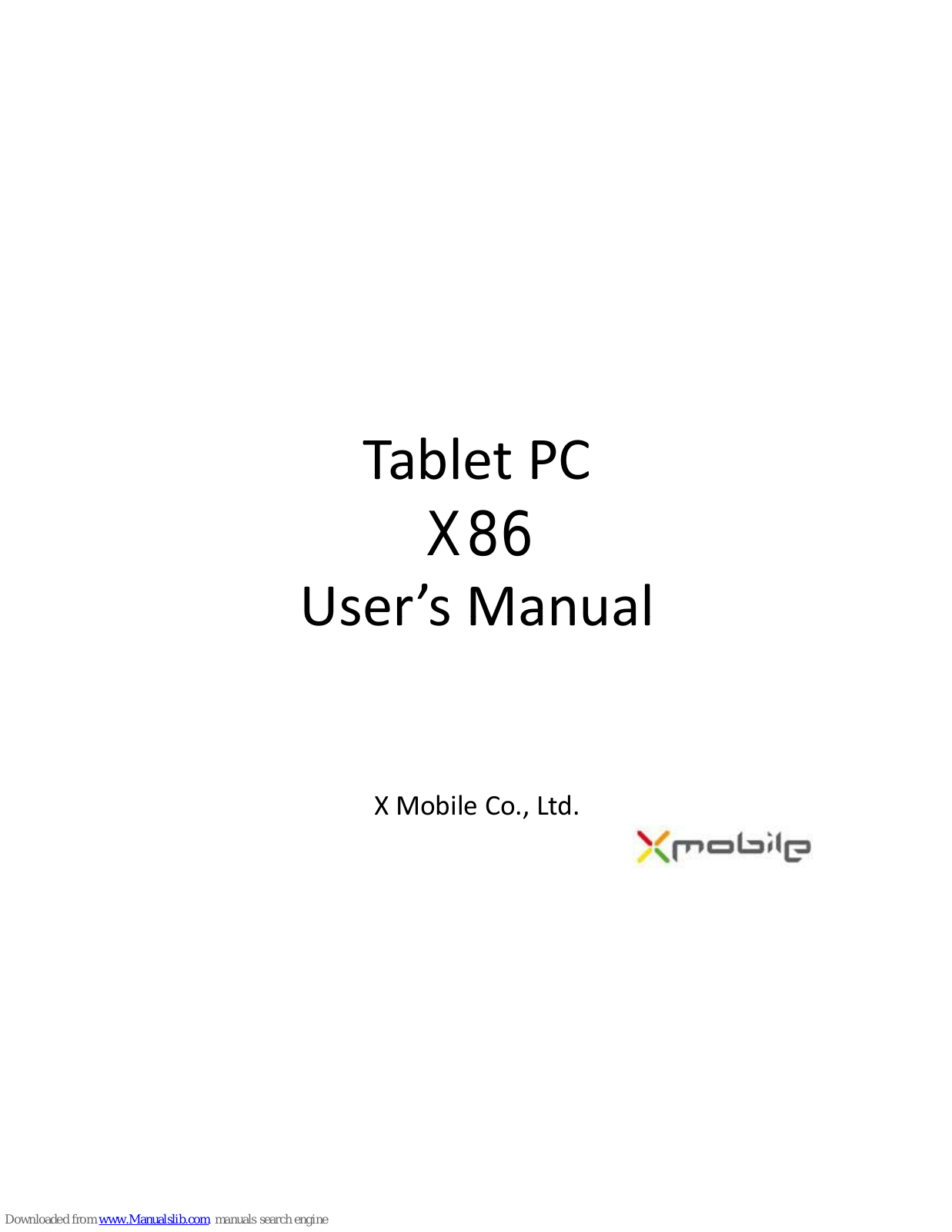 X Mobile X86 User Manual