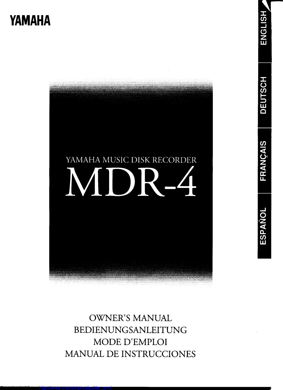 Yamaha Audio MDR-4 User Manual