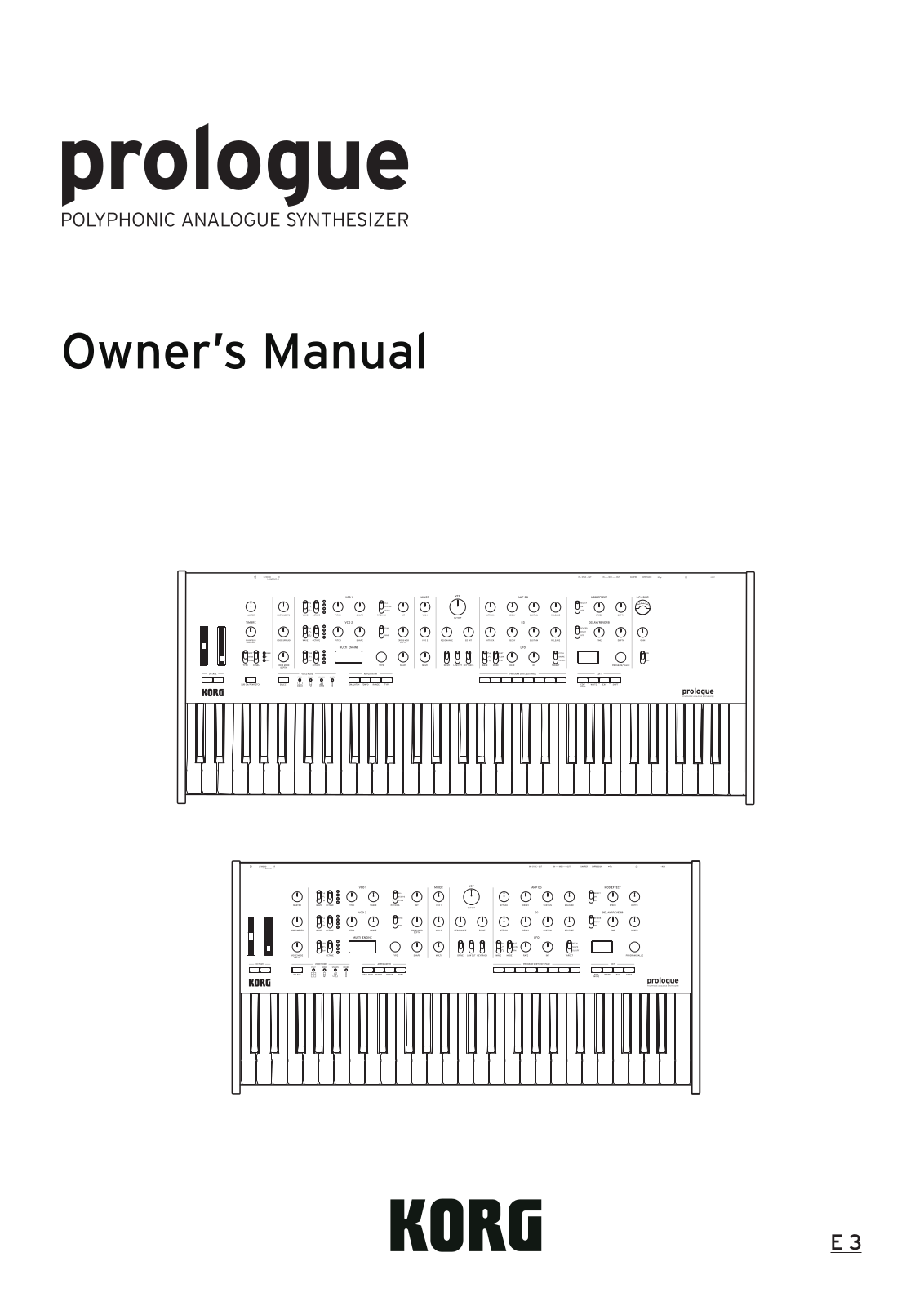 Korg Prologue User Manual