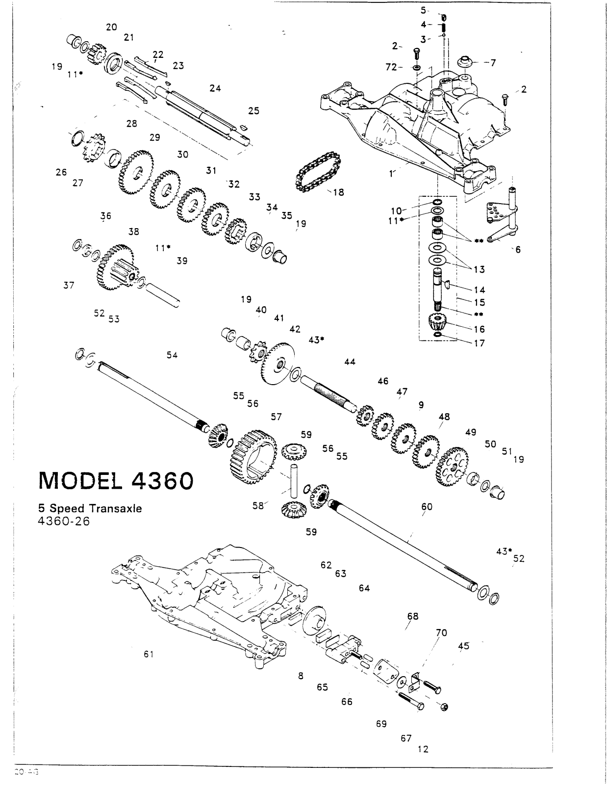 Dana 4360-26 Parts List