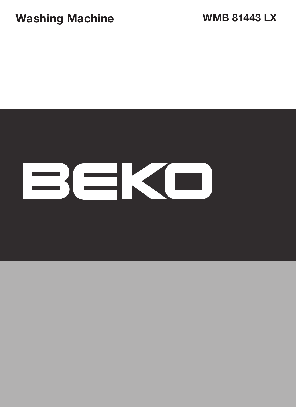 Beko WMB 81443 LX User manual