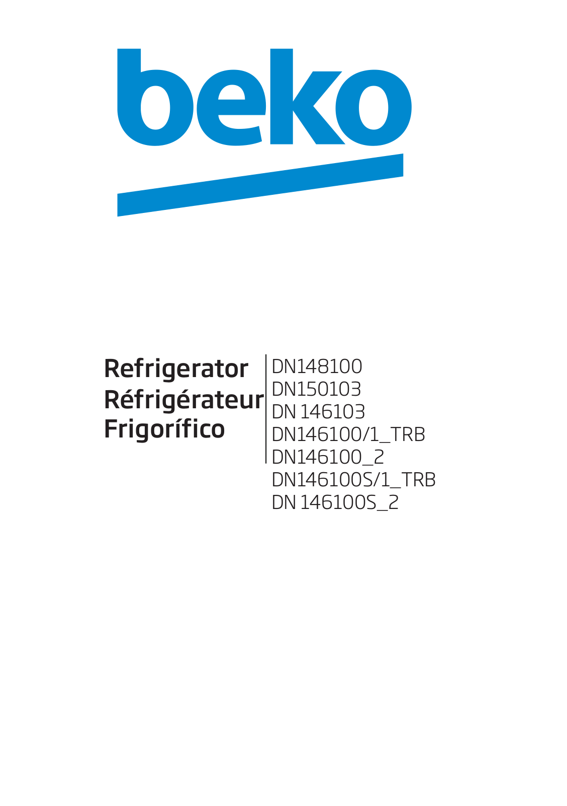 Beko DN148100, DN150103, DN 146103, DN146100/1_TRB, DN146100_2 User manual