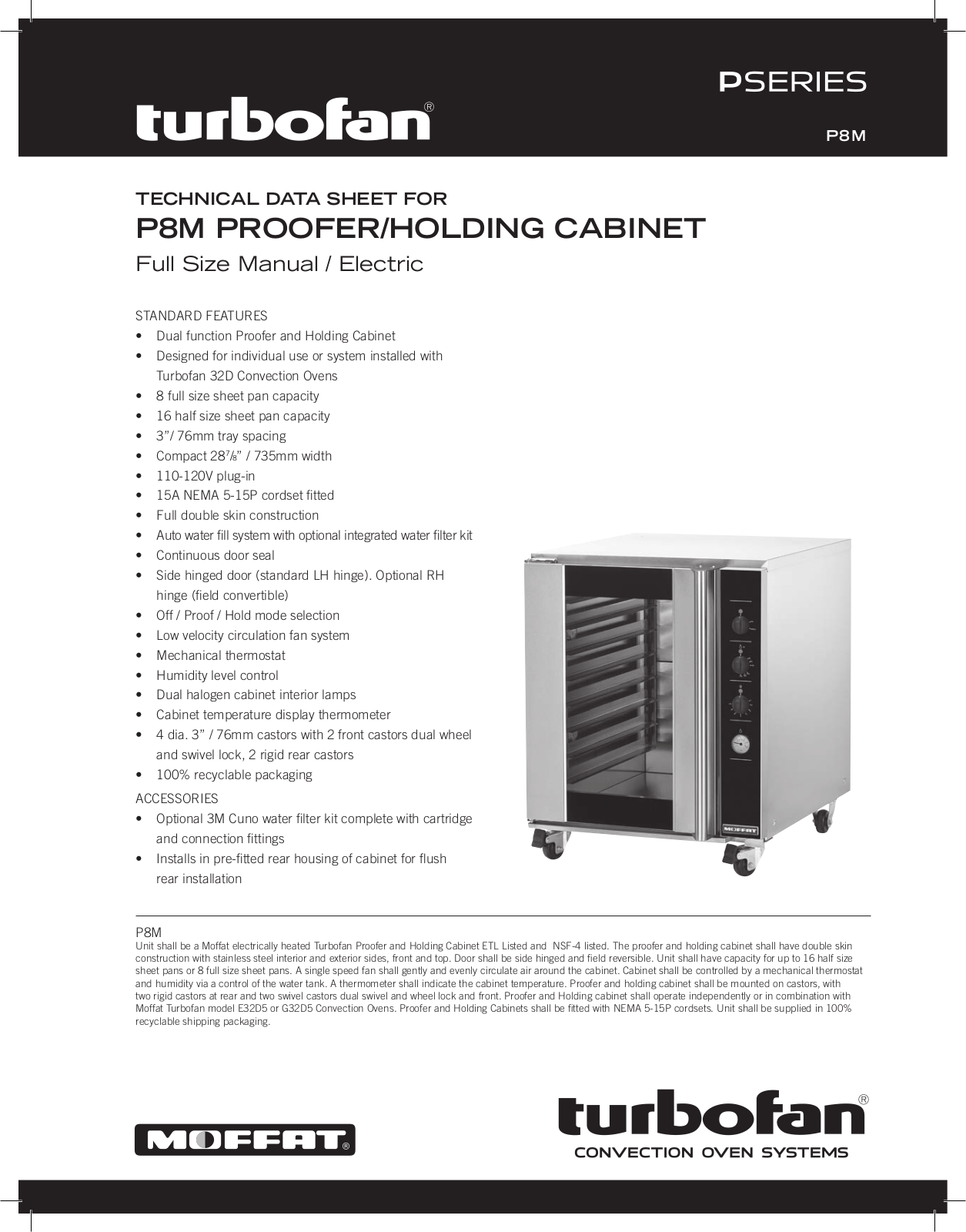 Moffat P8M Specifications