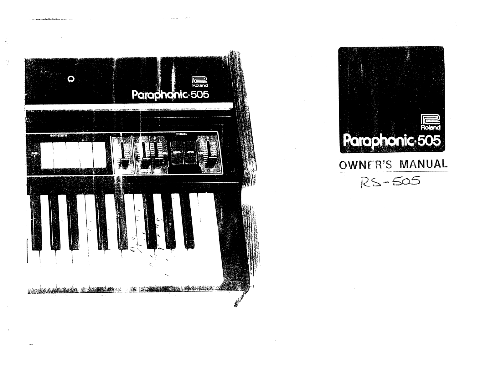 Roland Corporation RS-505 Owner's Manual