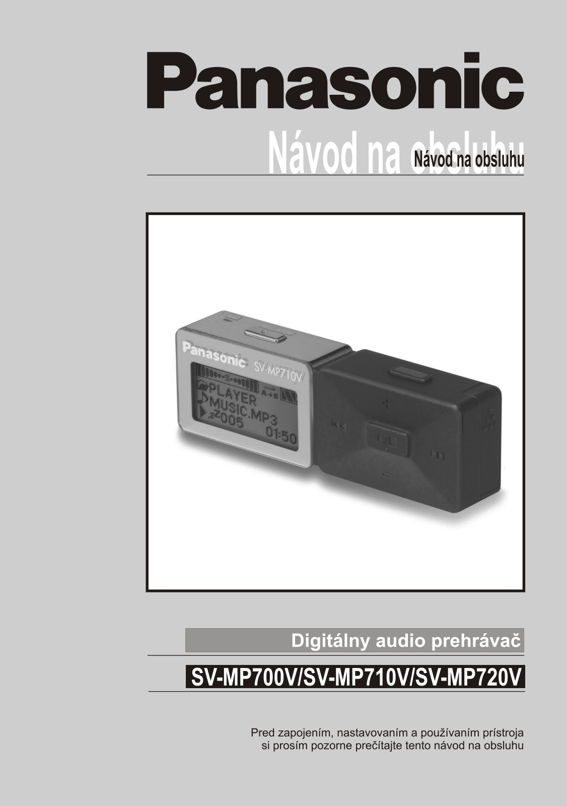 Panasonic SV-MP720V, SV-MP700V, SV-MP710V User Manual