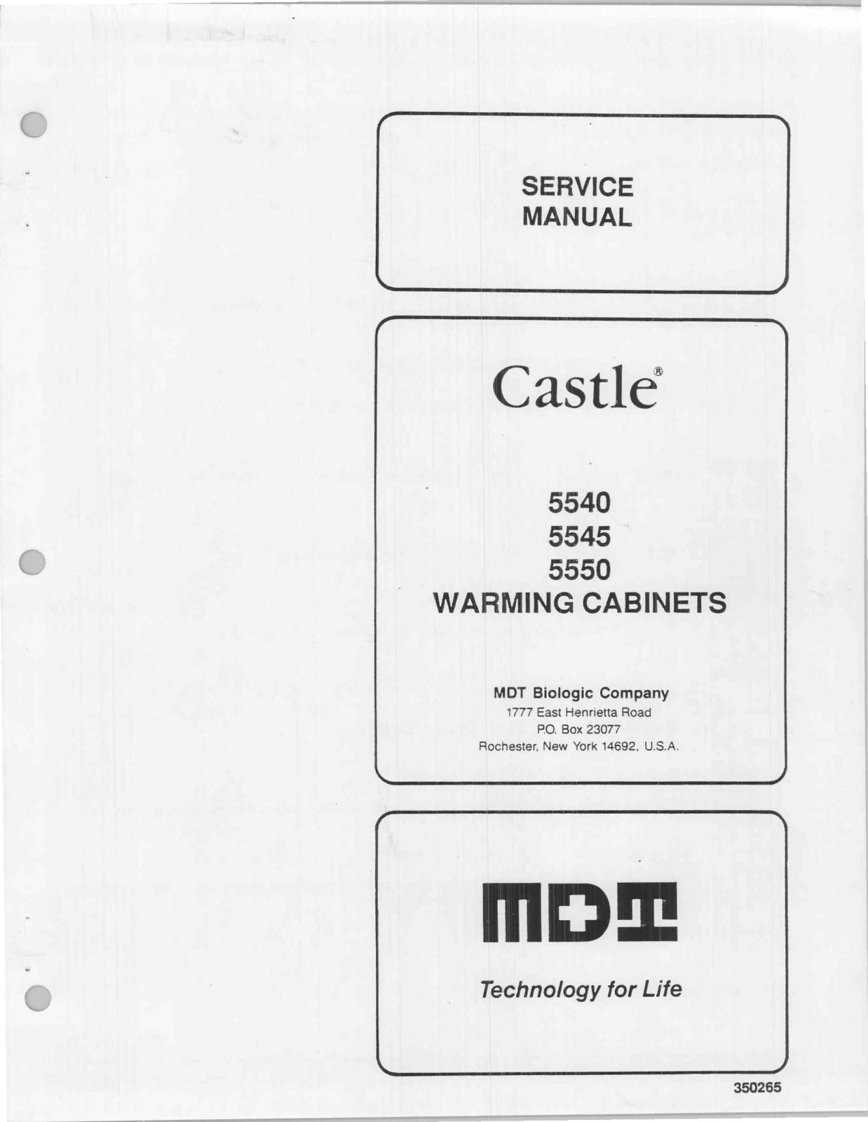 Castle 5540, 5545, 5550 Service manual - ManualMachine.com