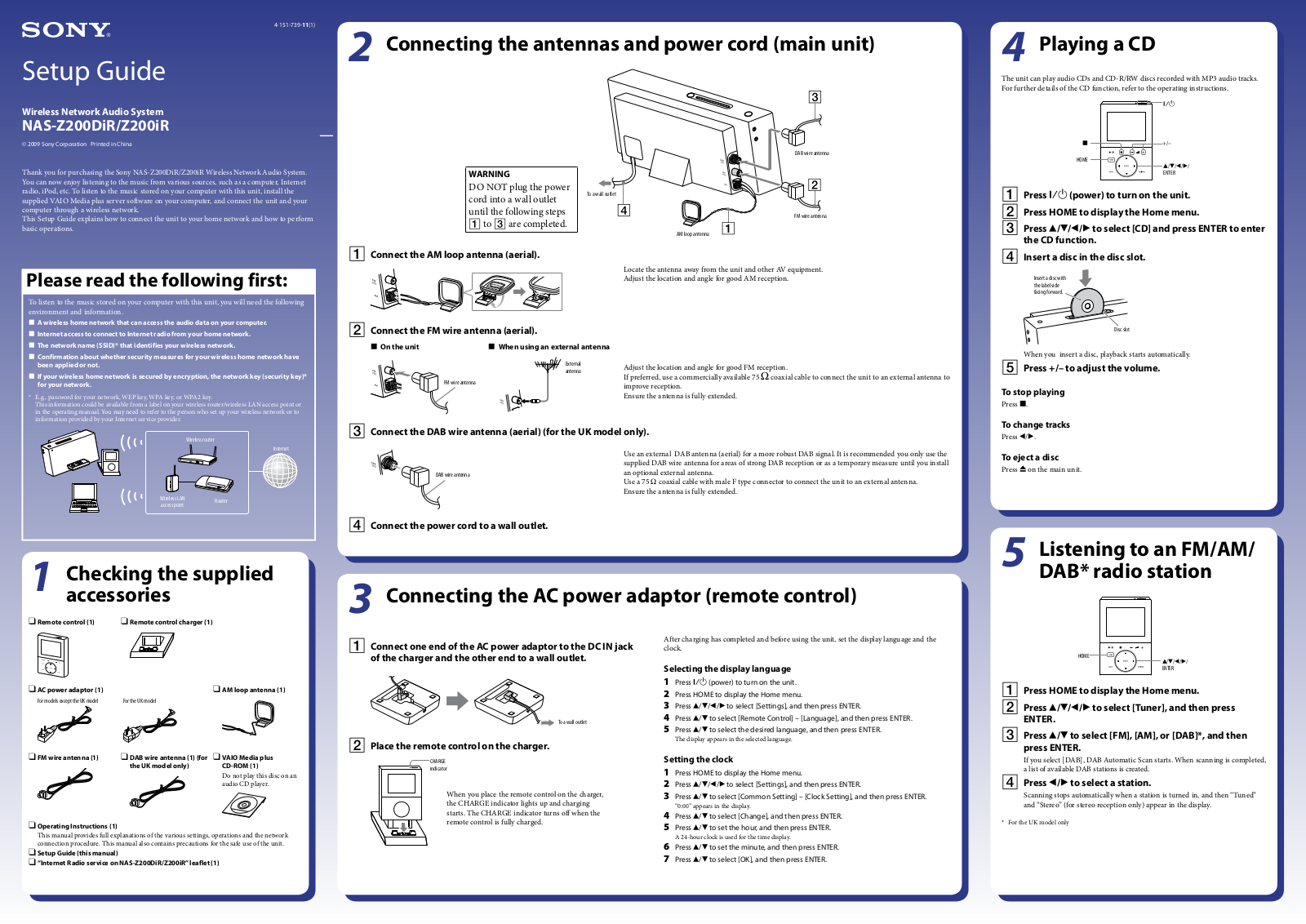 Sony NAS-Z200IR, NAS-Z200DIR User Manual