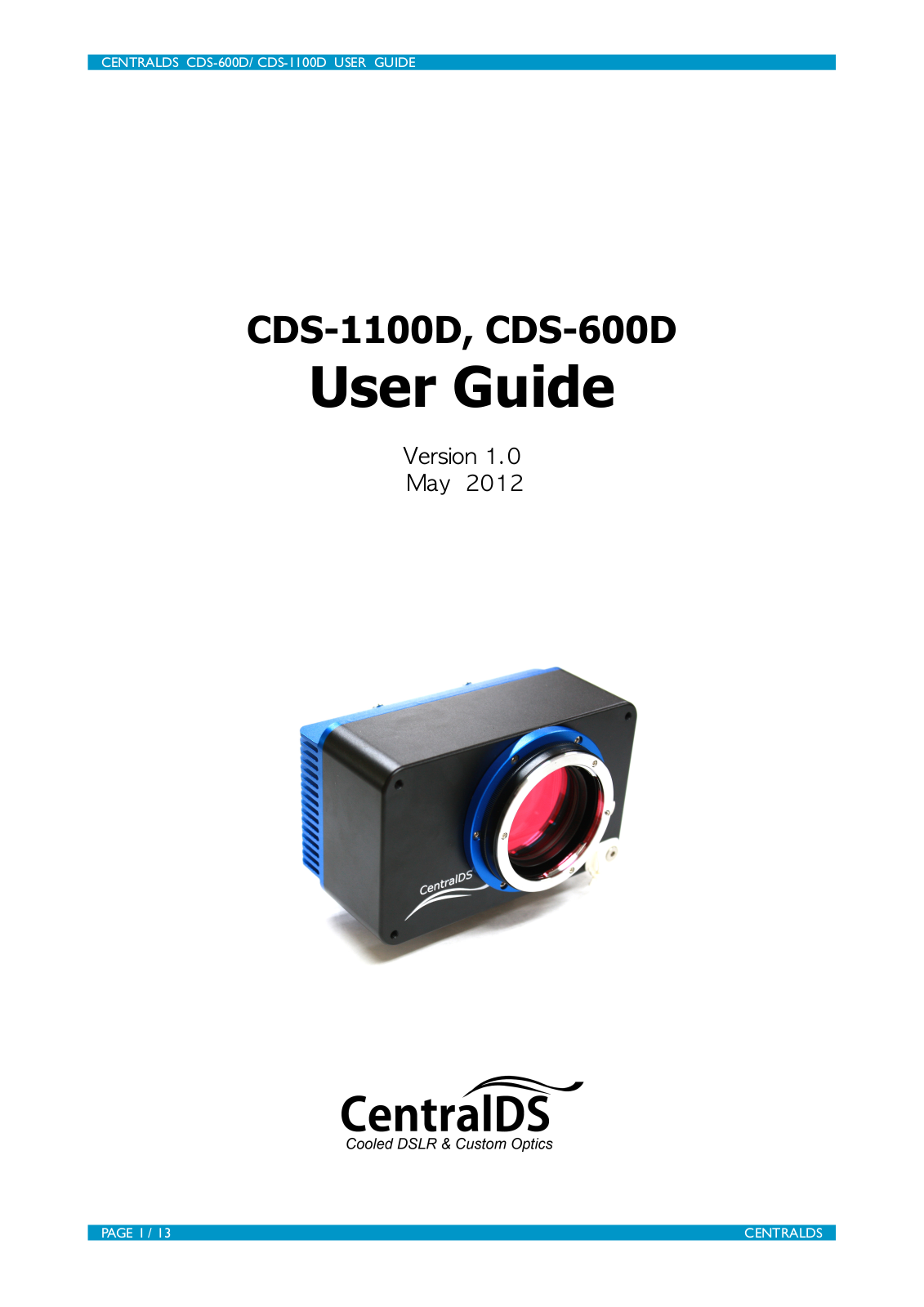 Centralds CDS-600D User Manual