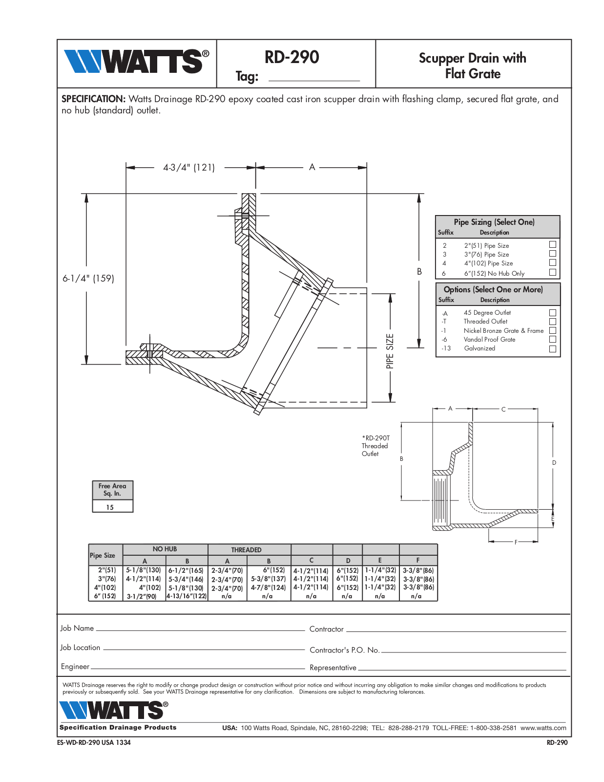Watts RD-290 User Manual - ManualMachine.com
