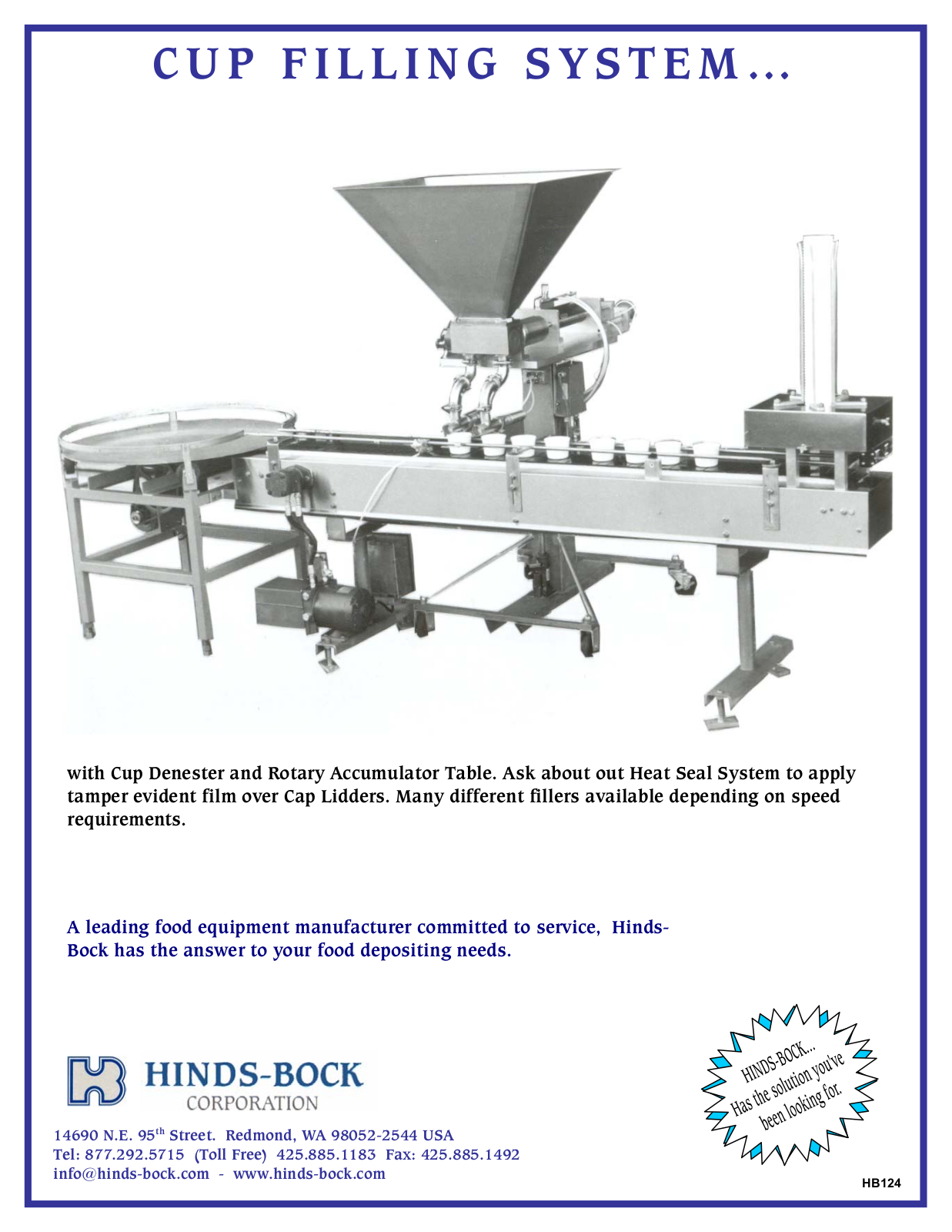 Hinds-Bock HB124 User Manual