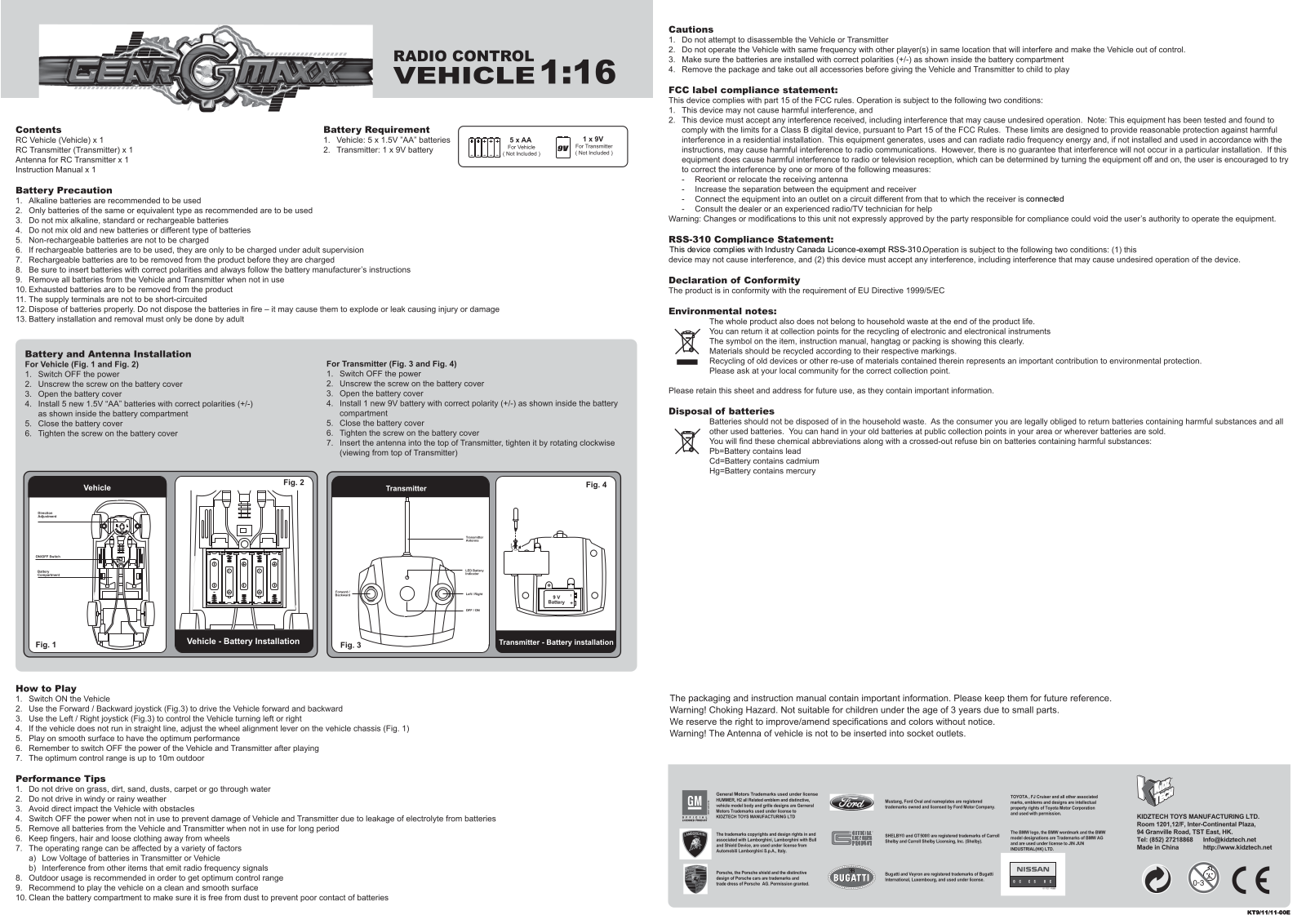 KIDZTECH TOYS 85021 49MRX, 85021 27MTX, 85021 49MTX User Manual