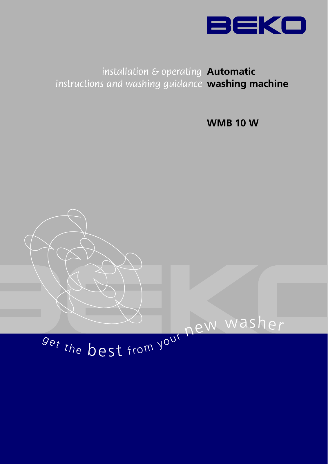 Beko WMB10 User Manual