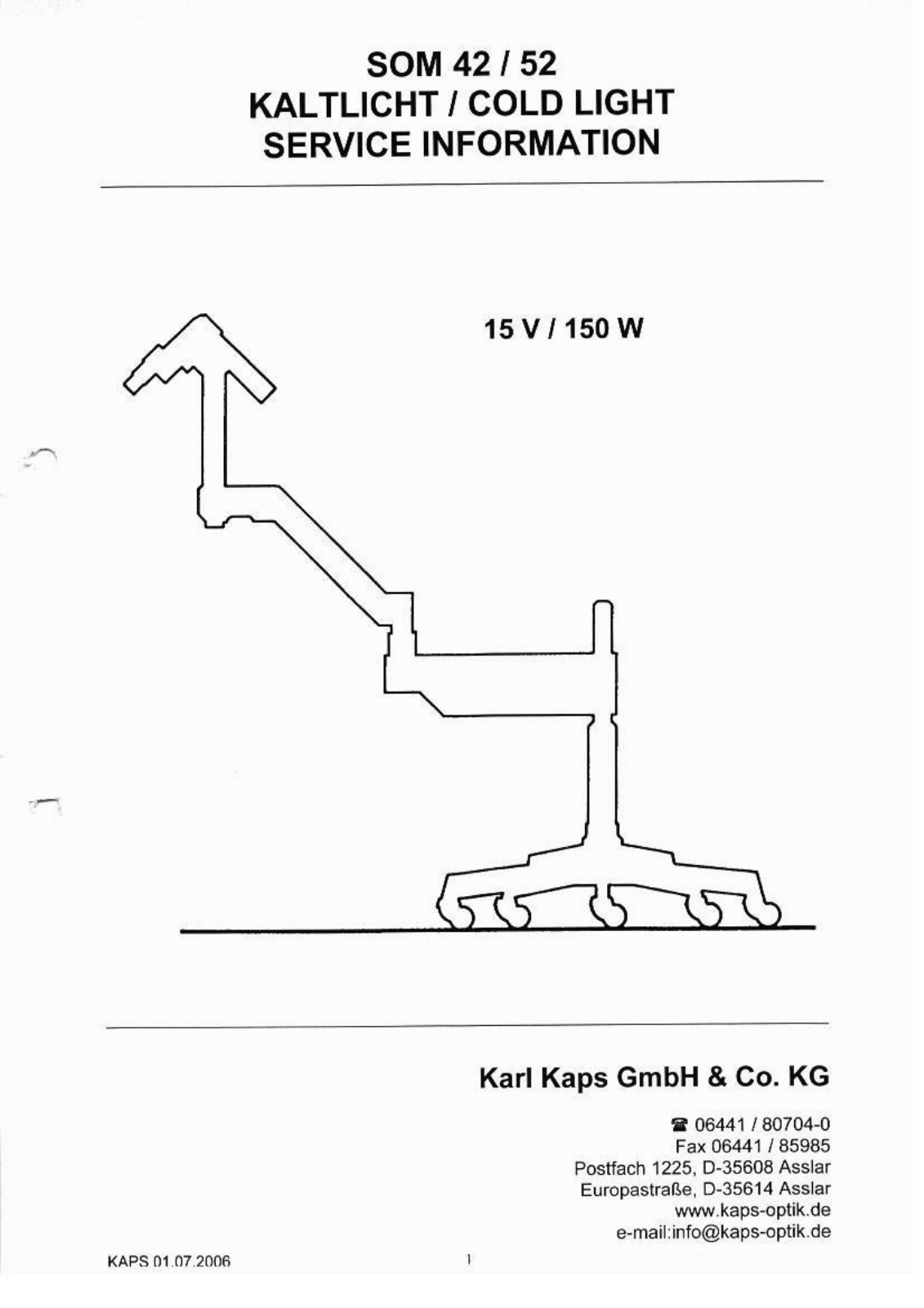 Karl Kaps SOM52 Service manual