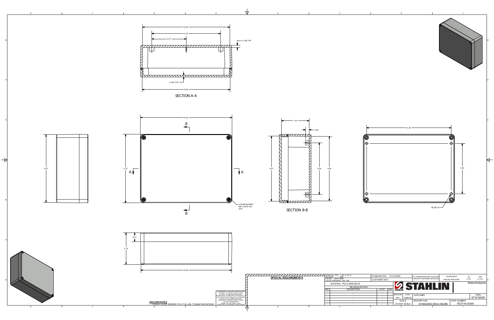 Stahlin ST161255W Reference Drawing