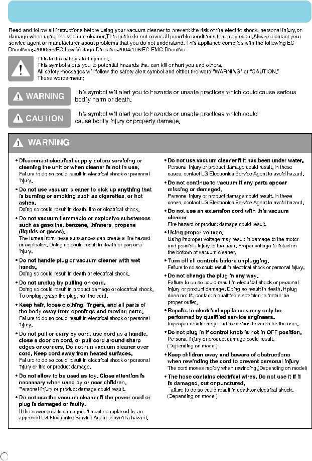 LG VC4918NRT Owner’s Manual