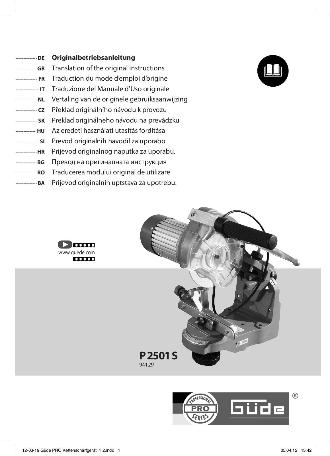 Güde P 2501 S User Manual