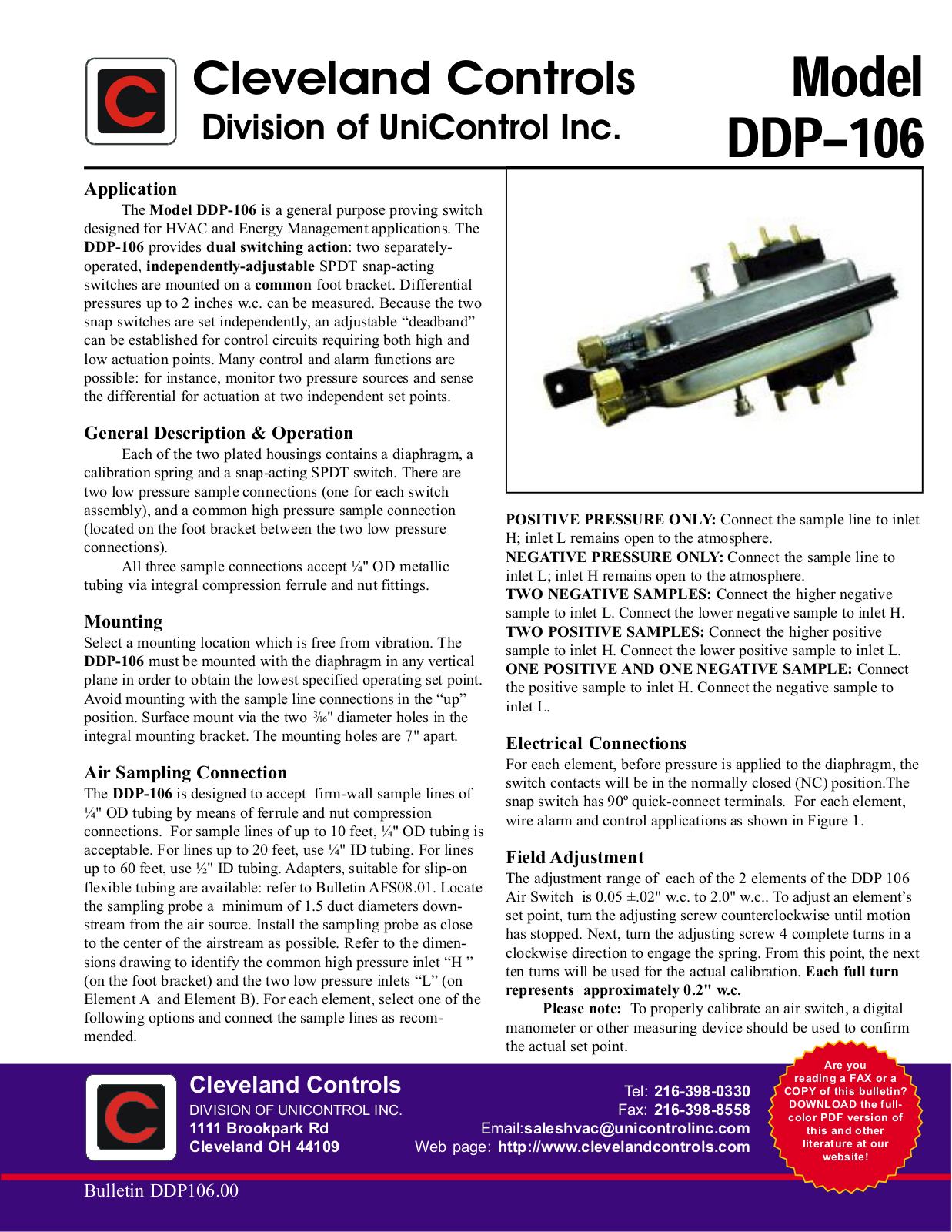 AbsolutAire DDP-106 User Manual