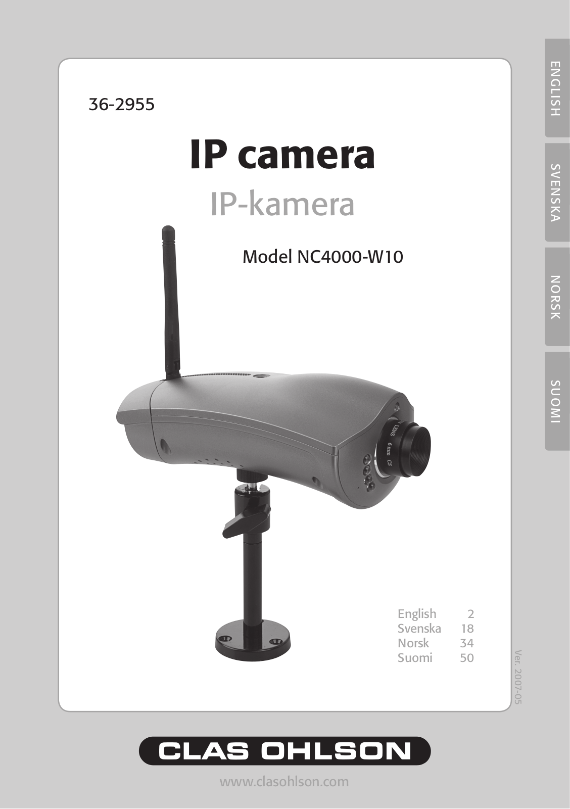 Clas Ohlson NC4000-W10 Instruction Manual