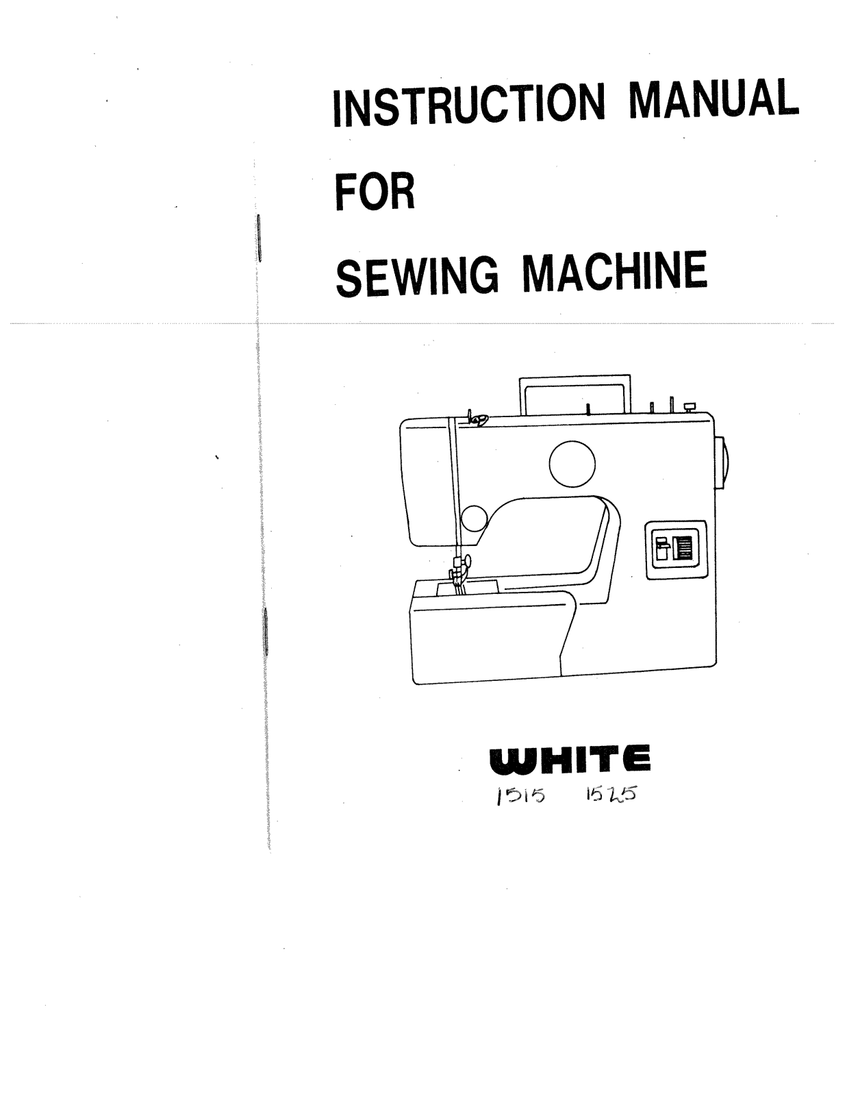 White 1525, 1515 User Manual - ManualMachine.com