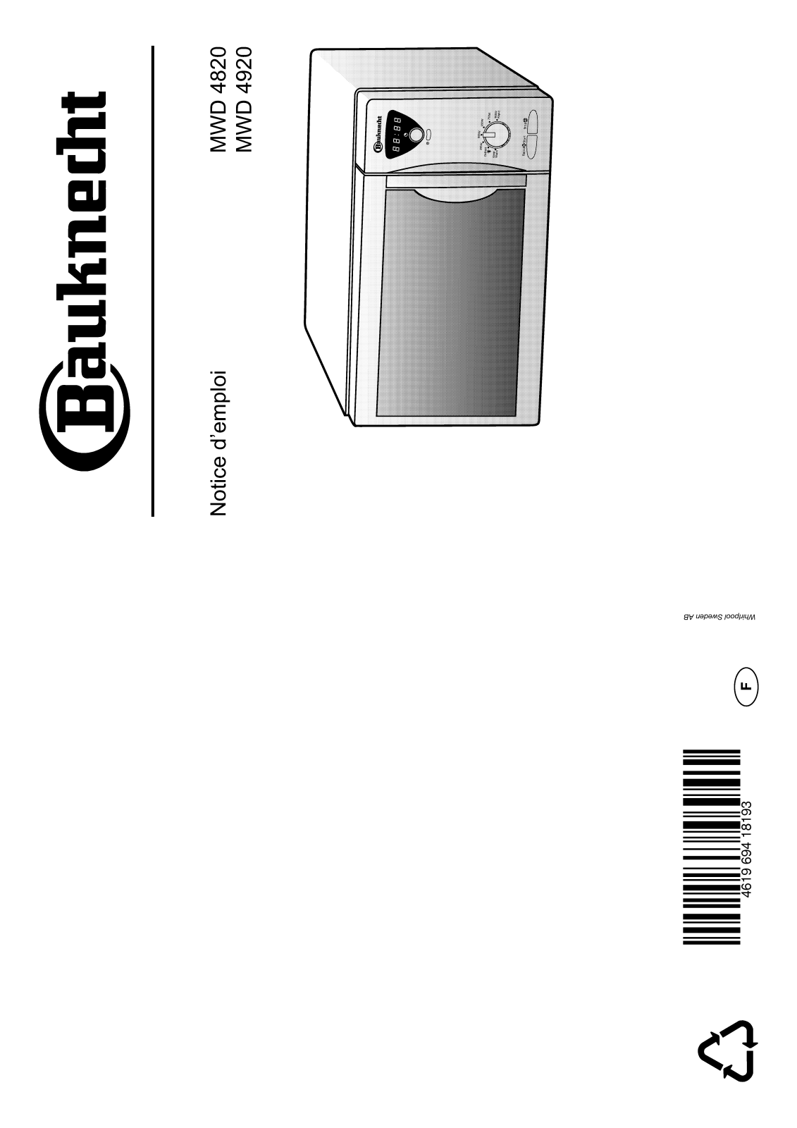 Whirlpool MWD 4820, MWD 4920 User Manual