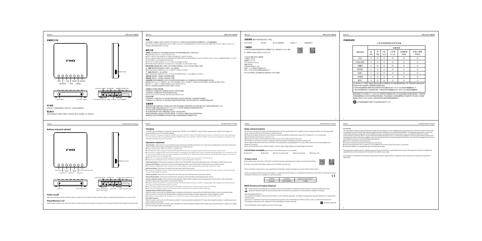 FiiO DM13 User Manual