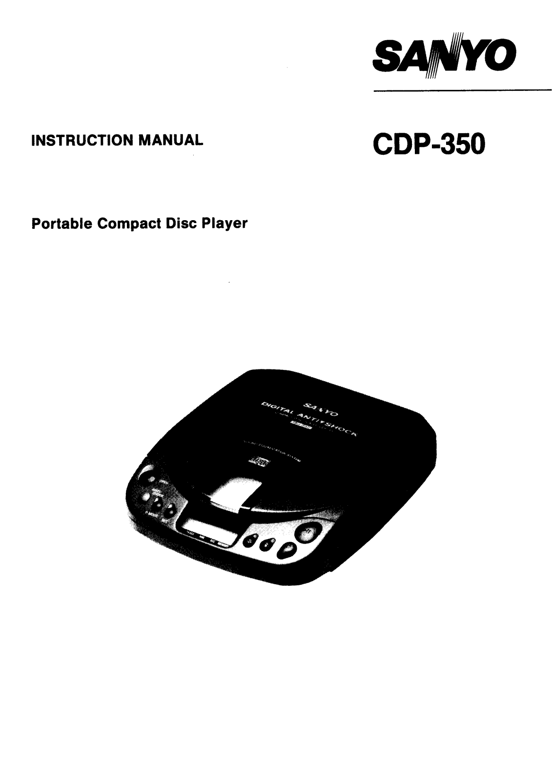Sanyo CDP-350 Instruction Manual