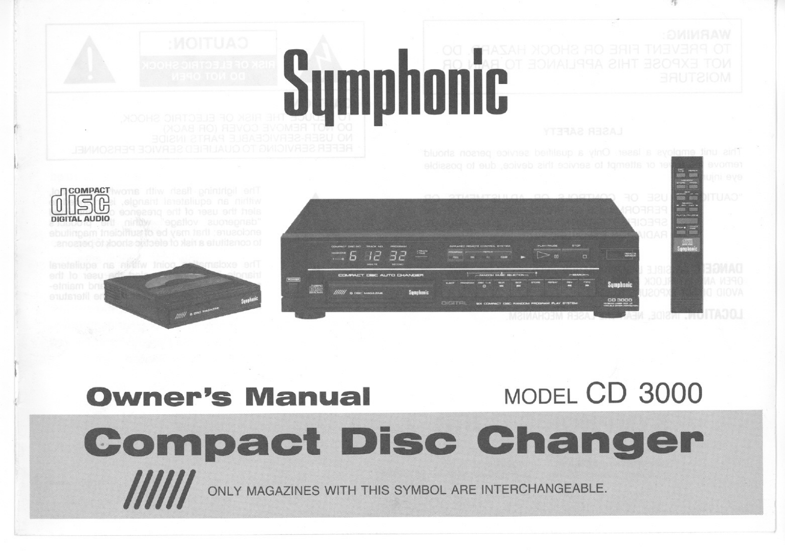 Symphonic CD3000 User Manual