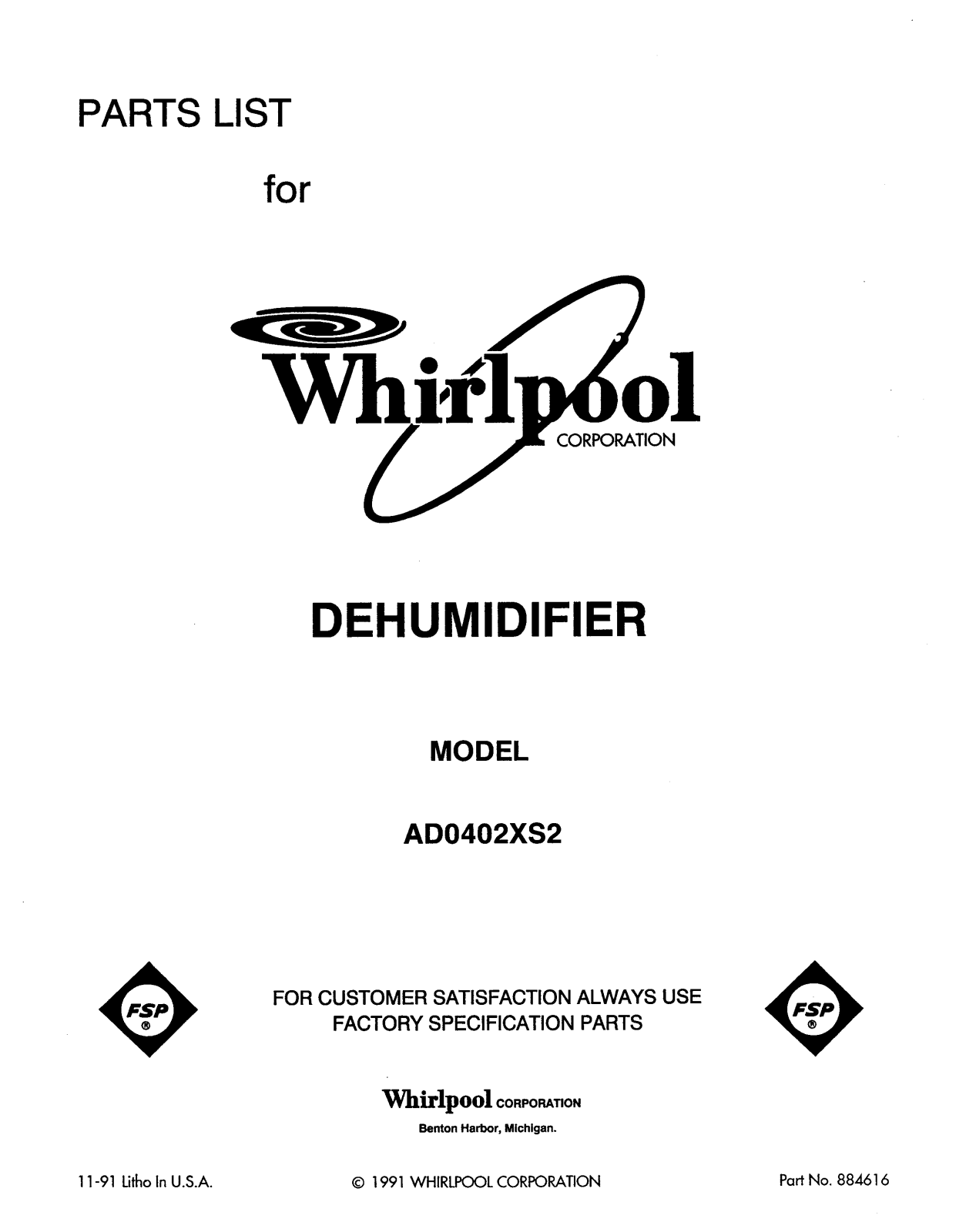 Whirlpool Ad0402xs2 Installation Template - ManualMachine.com